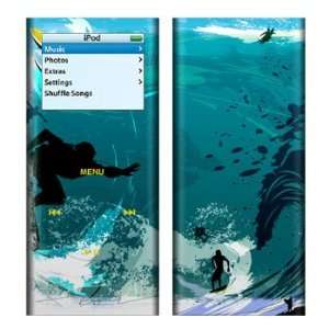 Hit The Waves Design Decal Skin Sticker for Apple iPod nano 2G (2nd 
