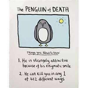 Edward Monkton   The Penguin of Death Serigraph 