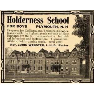 1911 Ad Holderness School for Boys Plymouth Institute   Original Print 