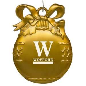  Wofford College   Pewter Christmas Tree Ornament   Gold 