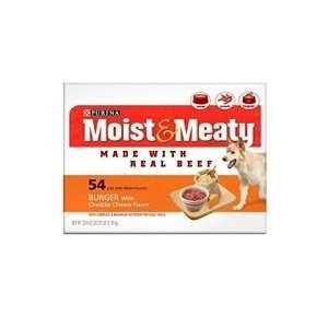  Purina Moist & Meaty Dog Food, Burger with Cheddar Cheese 