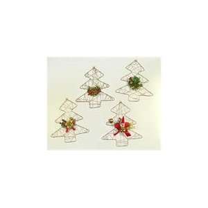   Pack of 72 Gold Wire Santa Christmas Tree Ornaments