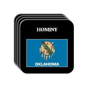 US State Flag   HOMINY, Oklahoma (OK) Set of 4 Mini Mousepad Coasters
