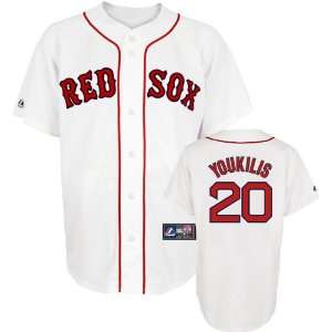  Kevin Youkilis Youth Boston Red Sox Home White Replica 