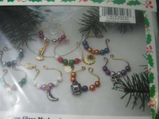 Wine Glass Markers or Beaded Ornament Kit  Makes 8  