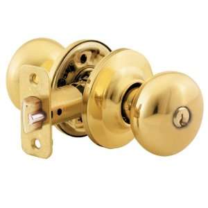   Entry Lockset with Horizon Knob, Polished Brass