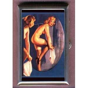  PIN UP GIRL IN MIRROR FINE ART Coin, Mint or Pill Box 