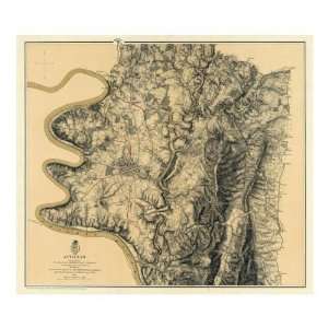   War Department   Civil War Map   Antietam, 1869 Giclee