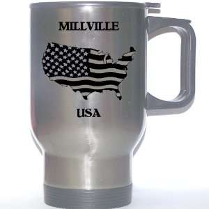  US Flag   Millville, New Jersey (NJ) Stainless Steel Mug 