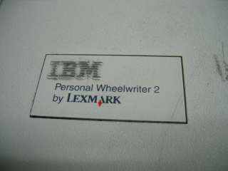 IBM Lexmark Personal Wheelwriter 2 Typewriter  