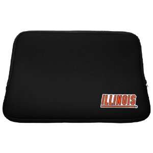 NCAA Illinois Fighting Illini 15.5 Black Neoprene Embroidered Laptop 