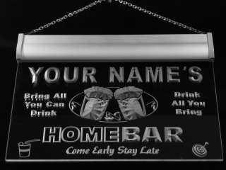 Name Personalized Custom Home Bar Beer Neon Light Sign  