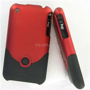 RED/BLACK iFROGZ iPHONE 3G/3GS HARD LUXE CASE/SHELL NP  