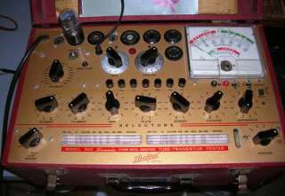Nice Vintage 1958 Hickok 800 Radio Tube Tester WITH MANUAL & More 