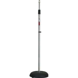  ProLine MS235 Round Base Microphone Stand Chrome Musical Instruments