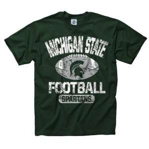  Michigan State Spartans Youth Dark Green Jock Football T 