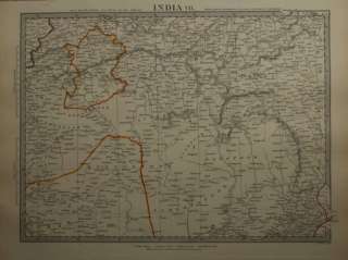 1832 NORTH EAST INDIA HANDCOLOURED ANTIQUE SDUK MAP  