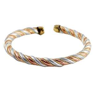   Metal, Brass, and Copper Three Metal Twisted Bracelet, TB28 Jewelry