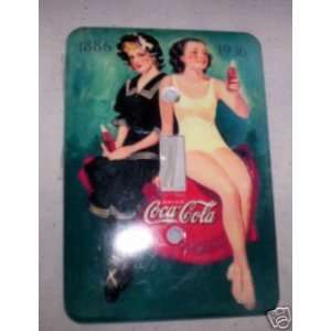  Coca Cola Metal Switch Plate Cover/Vintage Coke Girls 