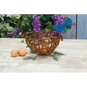    Rustic Matel Home Dcor Red Bird Nest Tabletop