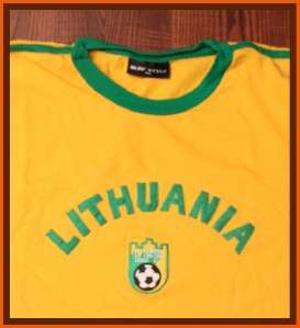 Lithuania Soccer Jersey Europe Surfstyle Tshirt 2XL  
