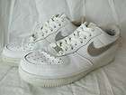 Womens NIKE AF 1 82 AIR FORCE 1 White Leather Sneaker shoes sz 8