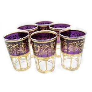  Mek Aubergine Tea Glasses