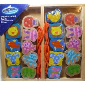  Animal Wooden Lacing Beads Toys & Games