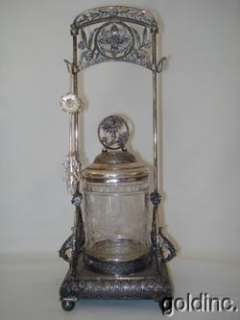 Great 19th C Pairpoint Fancy Silver Plated Pickle Castor  