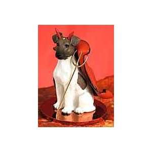  Fox Terrier Devil Figure   Brown / White Toys & Games