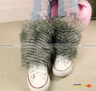   Warm Faux Fur Short Boot Socks Covers Muffs 20cm 11 Colors New 011