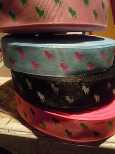   HORSE GROSGRAIN RIBBON 4 COLOR CHOICES GREAT FOR BOW AND CRAFTS  