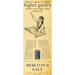  1928 Ad Mortons Iodized Salt Smarter School Children 