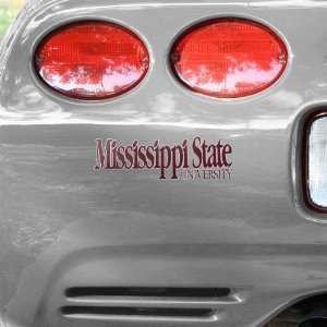   State Bulldogs Maroon Wordmark Car Decal