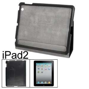   Black Faux Leather Stitched Bag Protector for iPad 2 2G Electronics