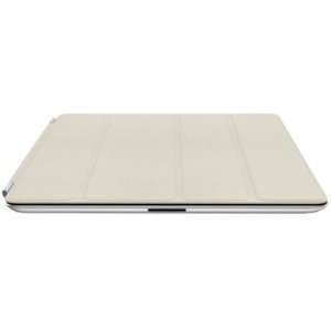   Genuine Leather Cream Smart Cover Case for Apple Ipad 2 Electronics
