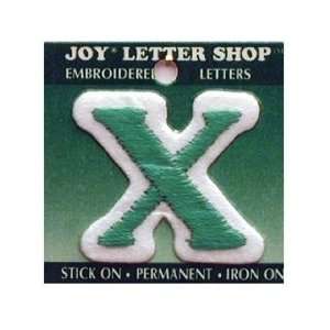  Joy Letter Shop Iron On Green X (6 Pack)