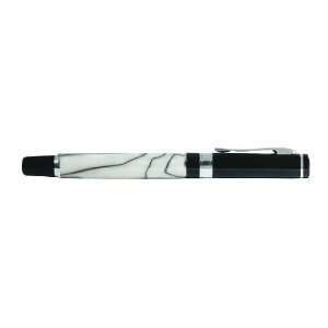   Oyster Marble/Gloss Black Rollerball, Black Ink
