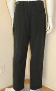 100 Louis Raphael Men Golf Dress Silk Pant Black 34x30  