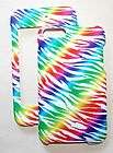 Apple iPod Touch 2nd 3rd Gen HARD Case Cover RAINBOW COLORFUL ZEBRA 