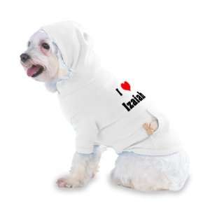 I Love/Heart Izaiah Hooded T Shirt for Dog or Cat X Small 