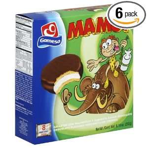 Gamesa Mamut Cookies Chocolate Marshmallow, 8.1 Ounce (Pack of 6 