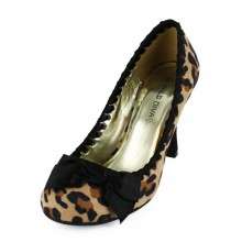 Wild Diva GIRL 437 Leopard Print High Heels  
