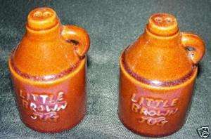 Vintage LITTLE BROWN JUG Salt & Pepper Shakers JAPAN  