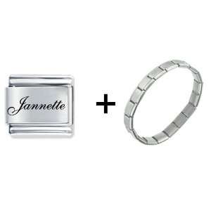    Edwardian Script Font Name Jannette Italian Charm Pugster Jewelry
