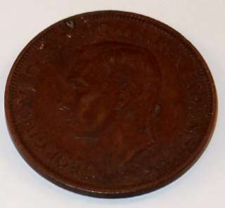 1945 U.K.GREAT BRITAIN 1 PENNY one large Cent COIN  
