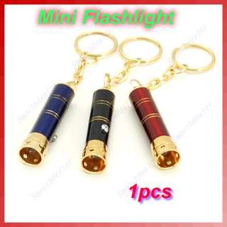 Mini 1 LED Bright Flashlight Torch Lamp Light Keychain  