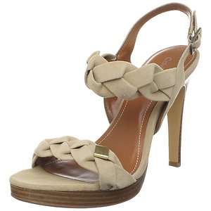 Calvin Klein Licia Kid Camel Suede E8332 High Heels Shoes Sandals NEW 