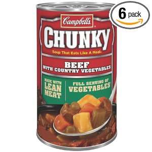 Campbells Chunky Beef with Country Vegetables, 50 Ounce Cans (Pack of 