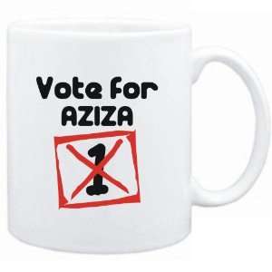  Mug White  Vote for Aziza  Female Names Sports 